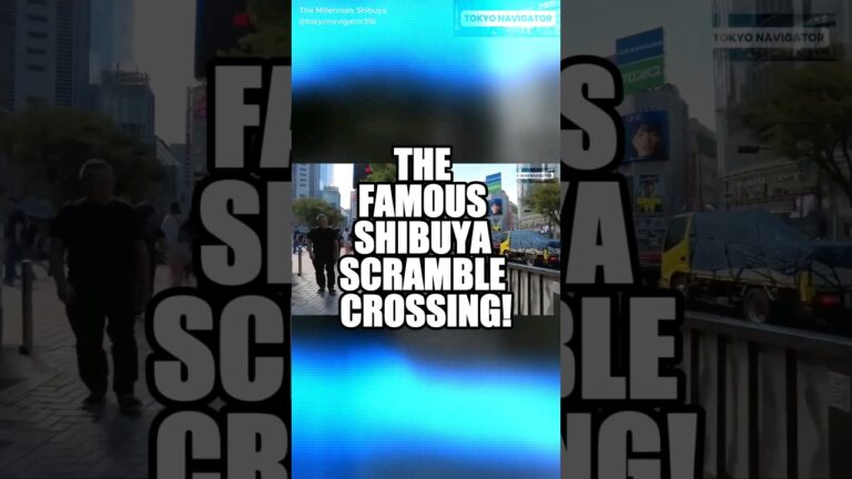 THE FAMOUS SHIBUYA SCRAMBLE CROSSING!
