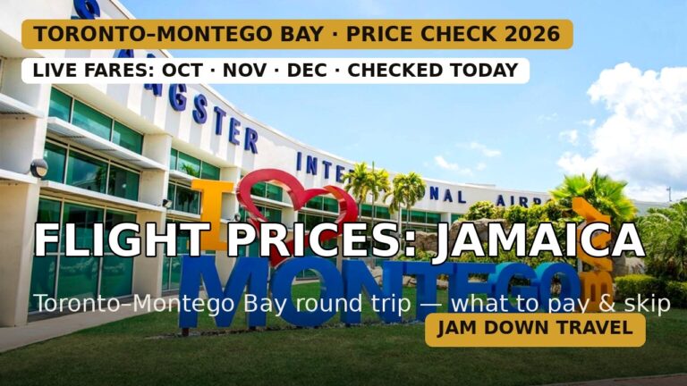 Flights to Jamaica Right Now: Toronto–Montego Bay Prices (Oct–Dec 2026)